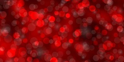 Dark Green, Red vector background with circles.