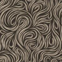 Seamless beige vector texture for decoration of fabrics or paper out of cut lines spinning in the form of loops and spirals on a dark background.