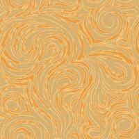 Abstract orange vector texture of smooth spirals and loops. Fiber wood or marble twisted pattern. Waves or ripples.