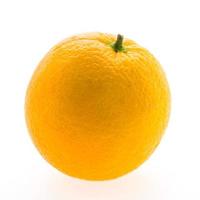 Orange fruit isolated on white background photo