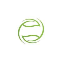 Green leaf  nature element vector logo design