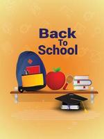 Vector illustraton of back to school background