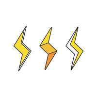 lightning flash icon outline . line lightning flash icon isolated on white background. vector