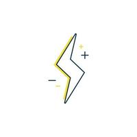 lightning flash icon outline . line lightning flash icon isolated on white background. vector