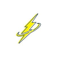 lightning flash icon outline . line lightning flash icon isolated on white background. vector