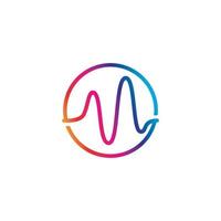 sound wave vector icon template