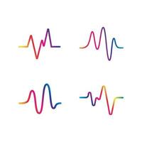 sound wave vector icon template