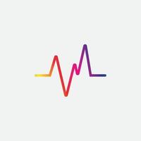 sound wave vector icon template