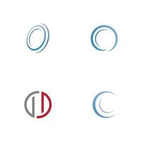 círculo logo vector y diseño de icono