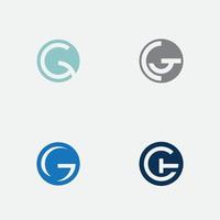 initials G logo icon Vector  design template