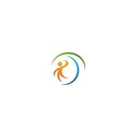 comunidad de iconos de plantilla de logotipo de vida de salud vector