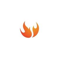 icono de vector de plantilla de logotipo de llama de fuego
