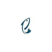 Fish logo template. Creative vector symbol of fishing club