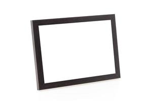 Wood photo frame isolated on white