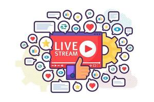 Popular Live Stream Launch vector