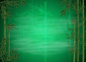 Green bamboo background vector