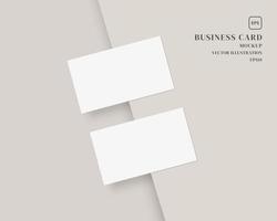 Blank business card mockup. Mockup of two horizontal business cards. Mockup vector isolated. Template design. Realistic vector illustration.