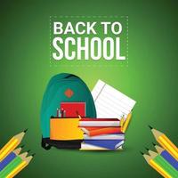 Back to school background with elementary vector