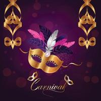 Creative vector illustration of mardi gras or carnival brazil event and background