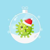 Cute Virus in a snowglobe