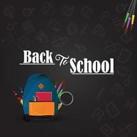 Creative illustartion of back to school background vector