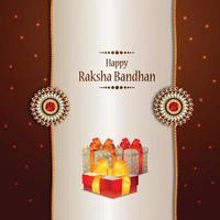 Happy raksha bandhan invitation greeting card vector