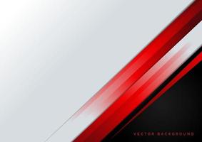 plantilla banner corporativo concepto rojo negro gris y blanco contraste de fondo. vector
