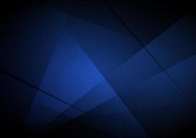 Abstract template blue triangles geometric overlapping background. vector