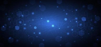 Abstract blue hexagon pattern background. Medical and science, technology connection concept. vector