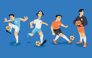 Soccer Player Character Collection vector