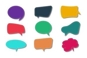 Collection of colorful speech bubbles vector