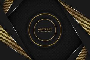 Abstract dark background with golden shapes vector