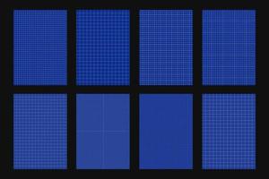 Blueprint paper sheets collection vector