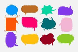 Collection of colorful speech bubbles vector