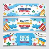 banner del festival de songkran vector
