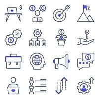 Pack of Office and Business Flat Icons vector