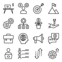 Pack of Office and Business Linear Icons vector