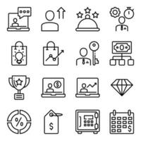 Pack of Business and Ecommerce Linear Icons vector