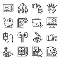 Pack of Healthcare Linear Icons vector
