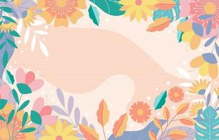 Floral and Foliage Spring Background vector