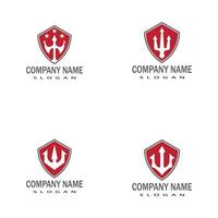 Trident Logo Template vector icon illustration design