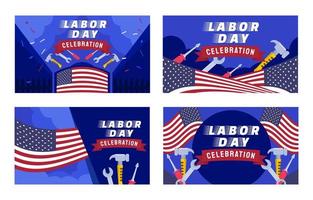 USA Labor Day Card vector