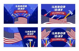 USA Labor Day Card vector