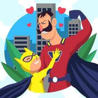 Super Hero Father Day vector