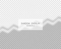 Shadow overlay effect. Natural shadows from window isolated on transparent background. Vector illustration.