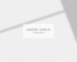 Shadow overlay effect. Natural shadows from window isolated on transparent background. Vector illustration.