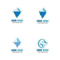 plantilla de logotipo de iceberg vector