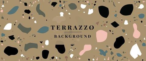 Terrazzo Background- Terrazzo Floor Tile Pattern Abstract Background Free Vector