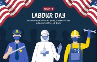 Happy Labour Day Nowday vector