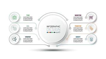 Plantilla de infografía de diagrama de negocios o marketing. vector